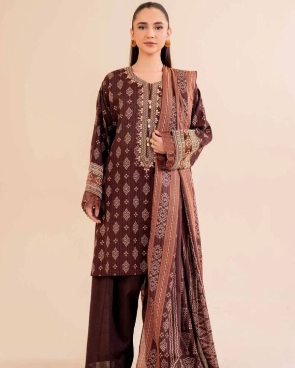 Nishat 3Pc-Unstitched Lawn Suit