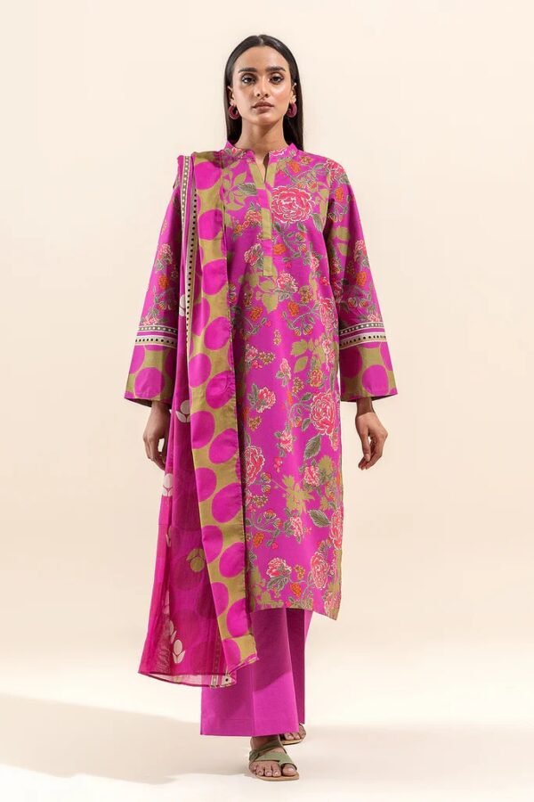 BEECHTREE 3Pc-Unstitched Lawn Suit - Image 4