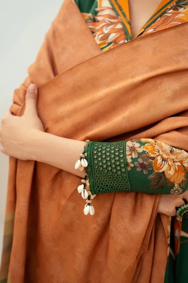 Digital Printed  3 Pc Khaddar-Unstitched- Suit- Baroque - Image 2