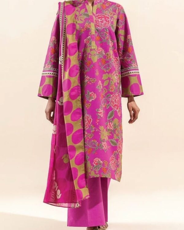 BEECHTREE 3Pc-Unstitched Lawn Suit - Image 2