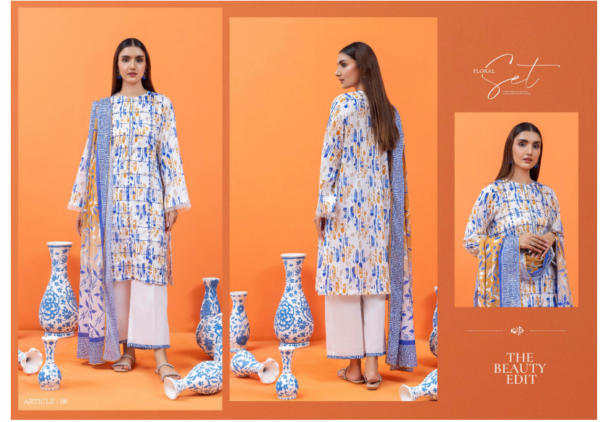 Digital Printed-3 Pc-Lawn-Unstitched Suit-LIMELIGHT - Image 4