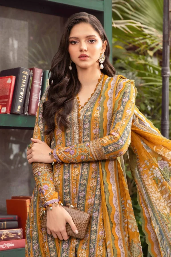 Maria B Unstitched 3 piece suit M.Prints