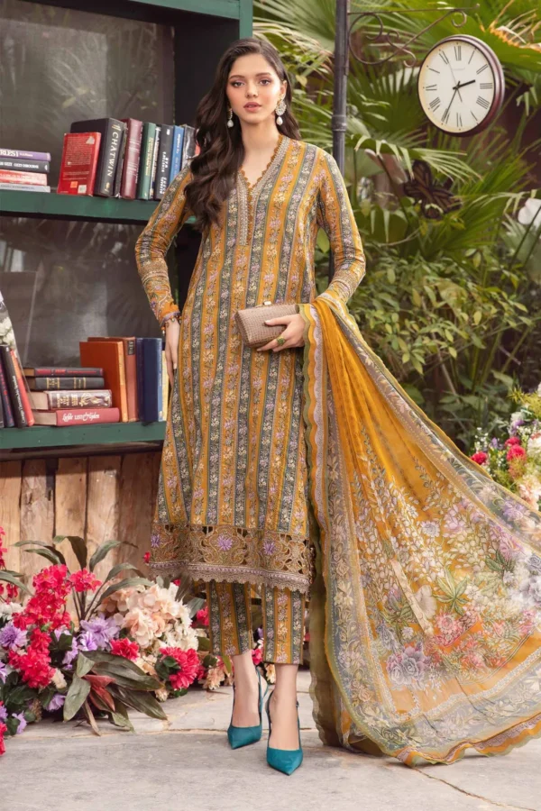 Maria B Unstitched 3 piece suit M.Prints - Image 6