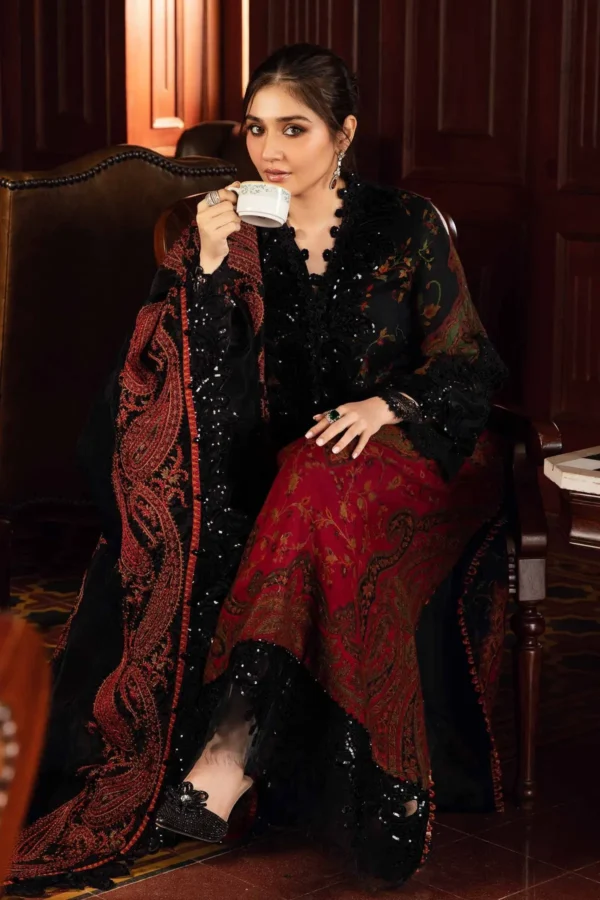 Maria.B 3 Piece Unstitched Embroidered Suit - Image 4