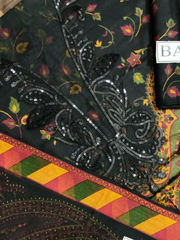 Maria.B 3 Piece Unstitched Embroidered Suit - Image 9